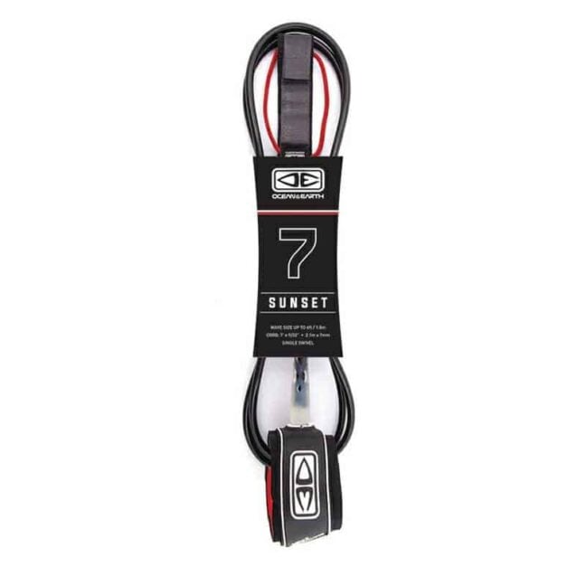Ocean And Earth Sunset 7"0 Moulded Leash Black. Ocean And Earth Legropes in Boardsports Legropes & Boardsports Surf. Code: LS70
