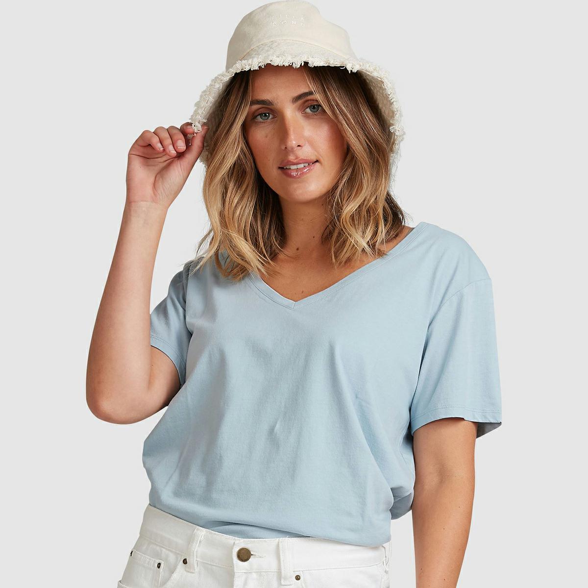 Billabong Soho v Neck Tee DUSTY BLUE 