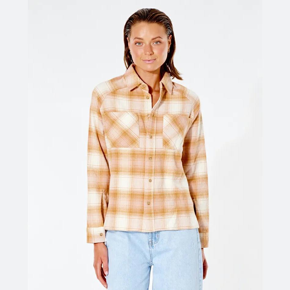 Rip Curl Count Flannel Shirt DUSK PINK 