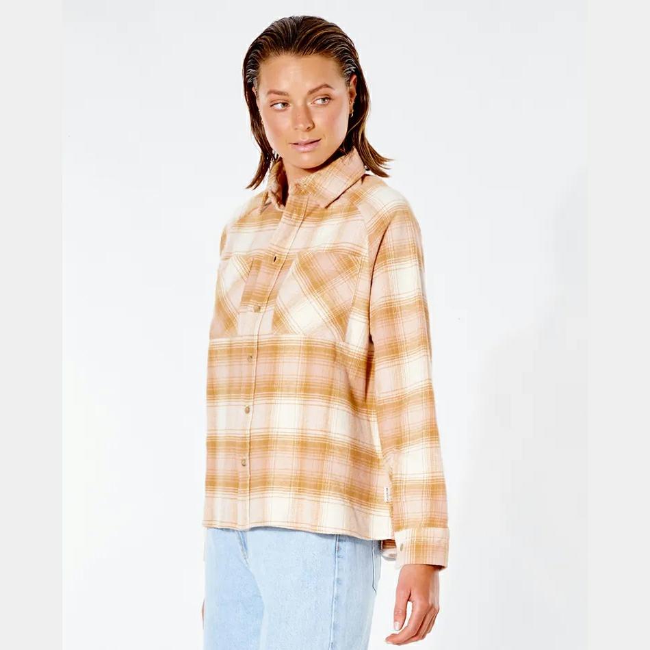 Rip Curl Count Flannel Shirt DUSK PINK 