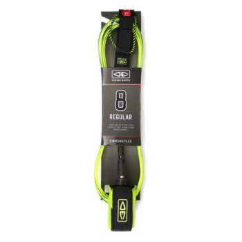 Ocean And Earth Regular Diamond Flex 8'0 Moulded Leash Lime. Ocean And Earth Legropes in Boardsports Legropes & Boardsports Surf. Code: LR80