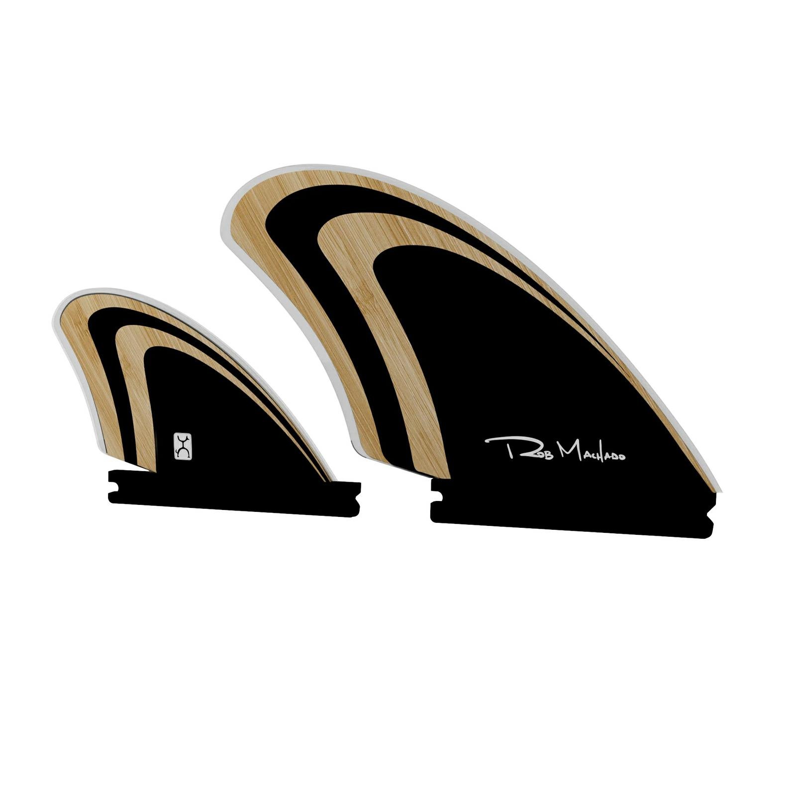 Rob Machado Fins Seaside Quad Fin Bamboo/Black SINGLE TAB FIN BOX, TWO