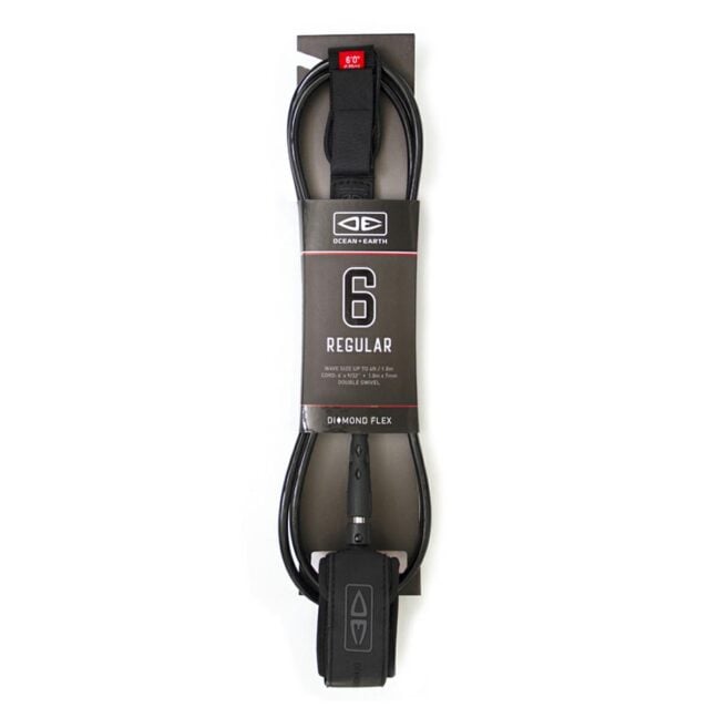 Ocean And Earth Regular Diamond Flex 6'0 Moulded Leash Blk. Ocean And Earth Legropes in Boardsports Legropes & Boardsports Surf. Code: LR60