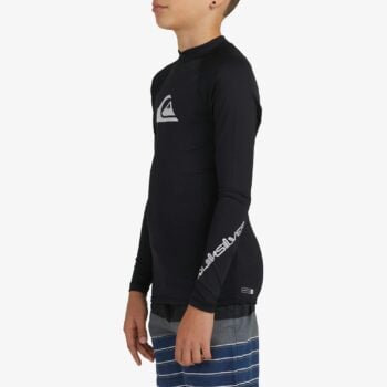 Quiksilver Boys 8-16 All Time Long Sleeve Upf 50 Rash Vest Black. Quiksilver Rashvests in Boys Rashvests & Boys Wetsuits. Code: EQBWR03178