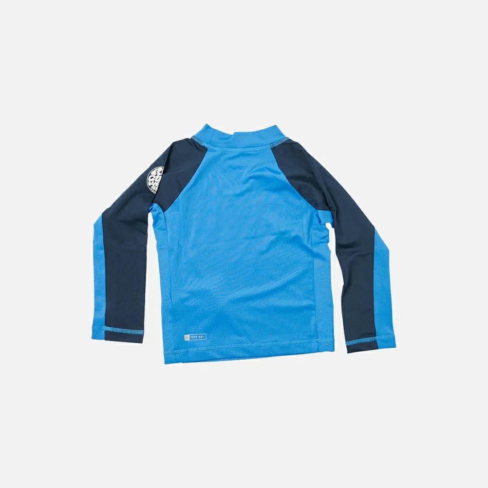 Rip Curl Shock Upf Long Sleeve Rash Vest - Boys (1-8 Years) BLUE GREEN ...