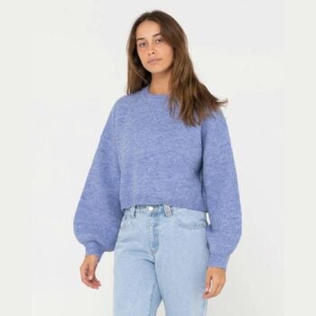 Rusty Sundae Long Sleeve Cropped Knit Periwinkle Blue. Rusty Knitwears in Womens Knitwears & Womens Jackets, Jumpers & Knits. Code: CKL0500