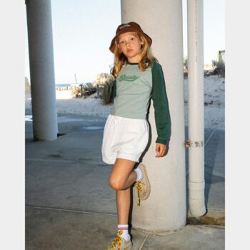 Rusty Norty Long Sleeve Raglan Baby Tee Faded Pistachio. Rusty Tees - Long Sleeve in Girls Tees - Long Sleeve & Girls T-shirts & Singlets. Code: TTG0072