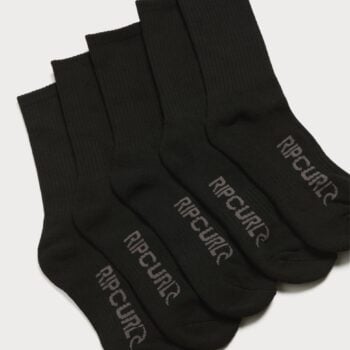 Rip Curl School Crew Sock - 5 Pack Black. Rip Curl Socks, Underwear, Pyjamas in Mens Socks, Underwear, Pyjamas & Mens Footwear. Code: 00IMSO