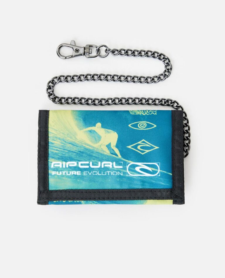 Rip Curl Archive Cord Surf Trifold Wallet In Black/blue - FREE