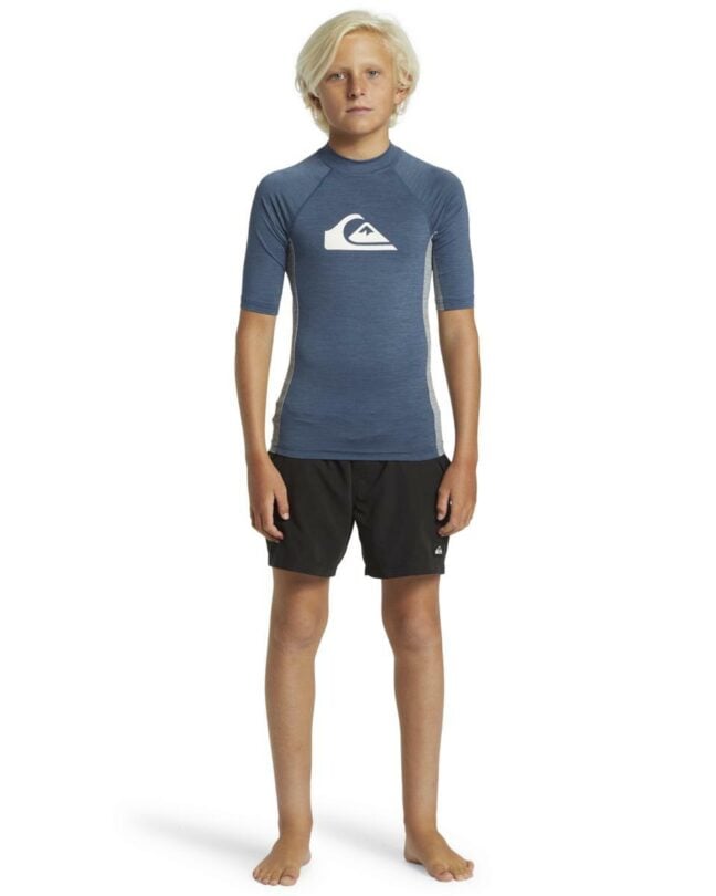 Quiksilver Everyday Upf50 Comp Ss Y Vintage Indigo Heath. Quiksilver Rashvests in Boys Rashvests & Boys Wetsuits. Code: AQBWR03058