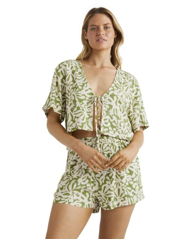 Billabong Palm Grove Tie Shirt Celery. Billabong Shirts - Short Sleeve in Womens Shirts - Short Sleeve & Womens Shirts. Code: UBJWT00228
