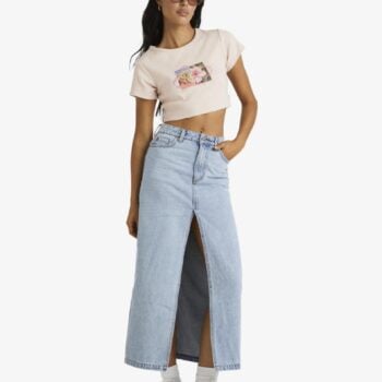 Rvca Denim Midi Skirt Vintage Blue. Rvca Skirts in Womens Skirts & Womens Skirts, Dresses & Jumpsuits. Code: UVJDK00101
