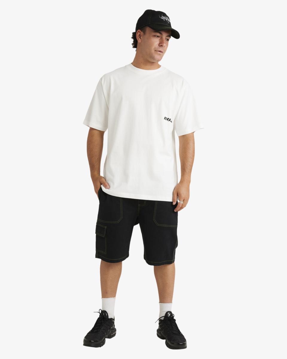 RVCA☆Niziolek Short Sleeve Tee プリントコットン半袖 Tシャツ RVCA NIZIOLEK SHORT SLEEVE TEE ANTIQUE WHITE - Southern Man