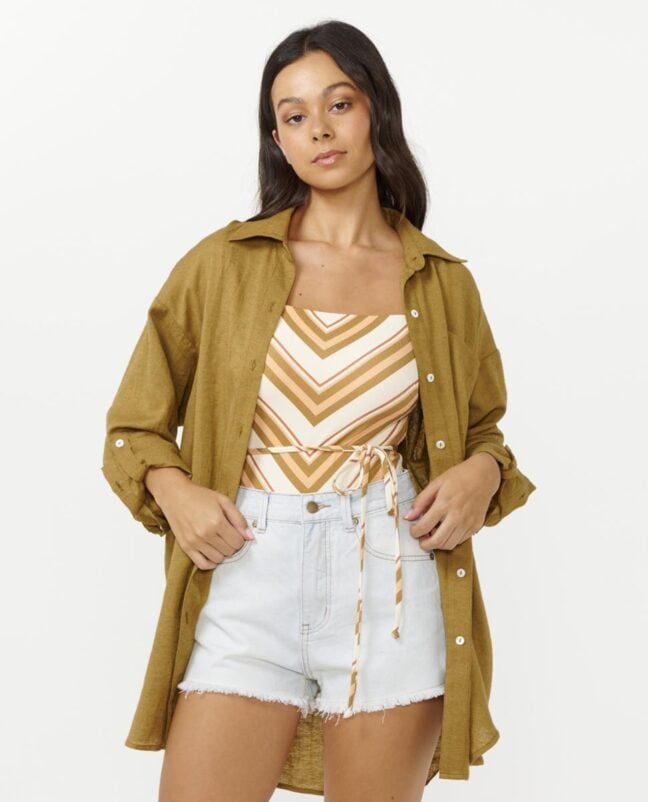 Rip Curl Premium Surf Holiday Shir Bronze. Rip Curl Shirts - Long Sleeve in Womens Shirts - Long Sleeve & Womens Shirts. Code: 024WSH