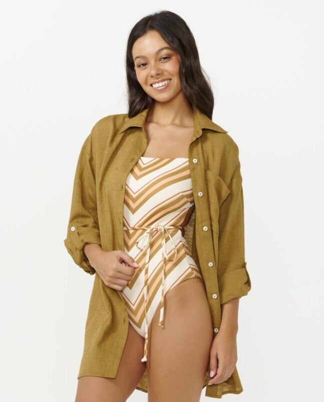 Rip Curl Premium Surf Holiday Shir Bronze. Rip Curl Shirts - Long Sleeve in Womens Shirts - Long Sleeve & Womens Shirts. Code: 024WSH
