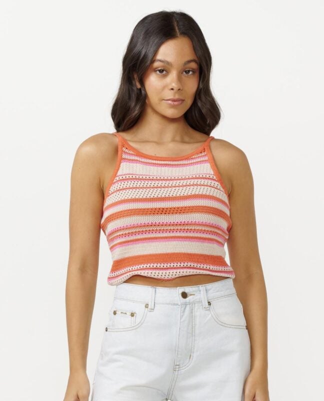 Rip Curl Sun To Sea Crochet Cami Mid Pink. Rip Curl Singlets & Tanks in Womens Singlets & Tanks & Womens T-shirts & Singlets. Code: 0ECWTE