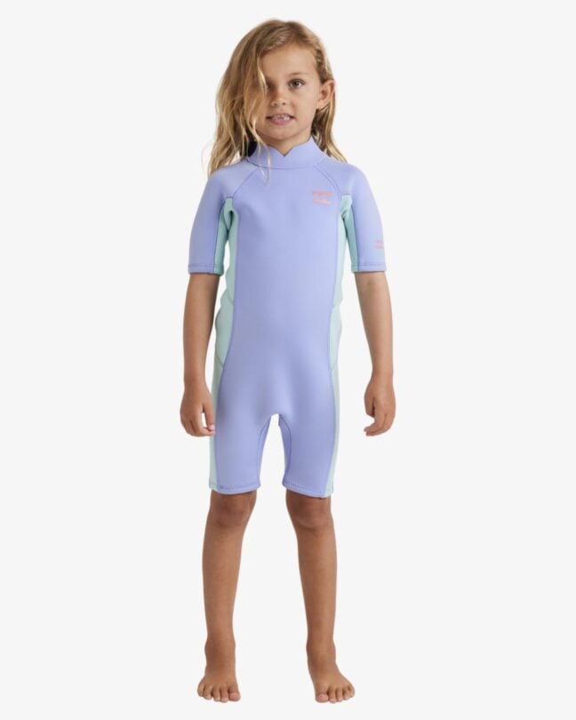 Billabong Toddlers 2/2mm Foil Back Zip Short Sleeve Springsuit Cosmic Blue. Billabong Springsuits in Toddlers Springsuits & Toddlers Wetsuits. Code: ABOW500101