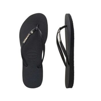 Havaianas Slim Metal Logo Crystal Black/black. Havaianas Thongs in Womens Thongs & Womens Footwear. Code: HSLC0090