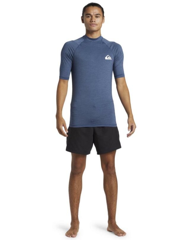 Quiksilver Everyday Upf50 Ss Vintage Indigo Heath. Quiksilver Rashvests in Mens Rashvests & Mens Wetsuits. Code: AQYWR03196