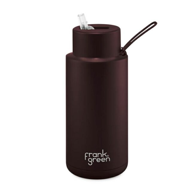 Frank Green 34 Oz Stainless Steel Ceramic Bottle With Lid And 170mm Gold Straw Chocolate. Frank Green Drinkware in Generic Drinkware & Generic Accessories. Code: B05509