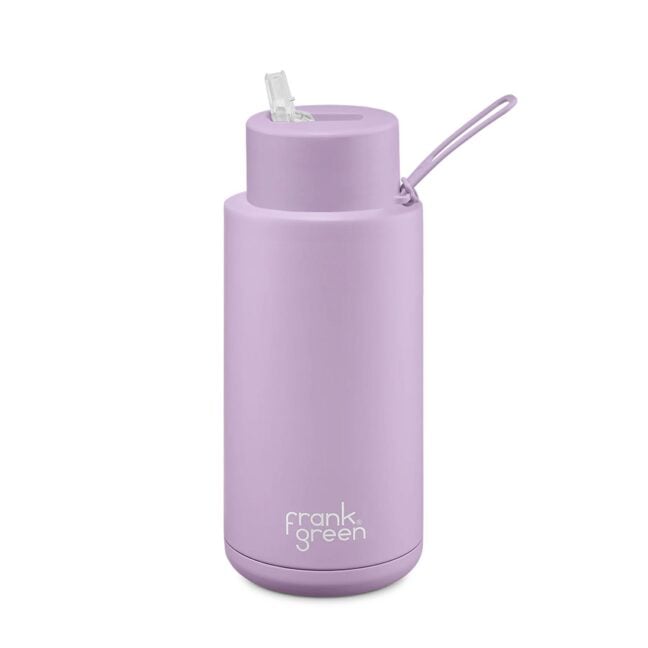 Frank Green 34 Oz Stainless Steel Ceramic Bottle With Lid And 170mm Gold Straw Lilac Haze. Frank Green Drinkware in Generic Drinkware & Generic Accessories. Code: B05509