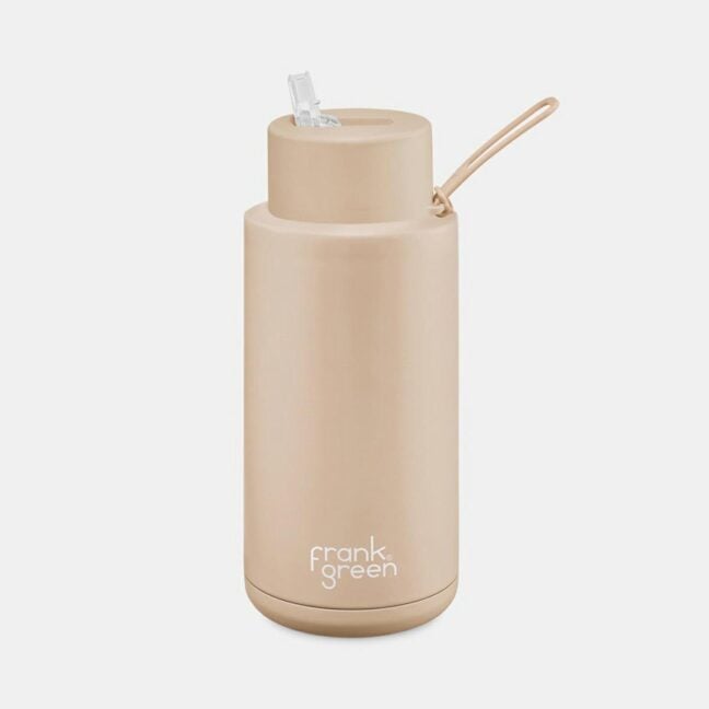 Frank Green 34 Oz Stainless Steel Ceramic Bottle With Lid And 170mm Gold Straw Soft Stone. Frank Green Drinkware in Generic Drinkware & Generic Accessories. Code: B05509