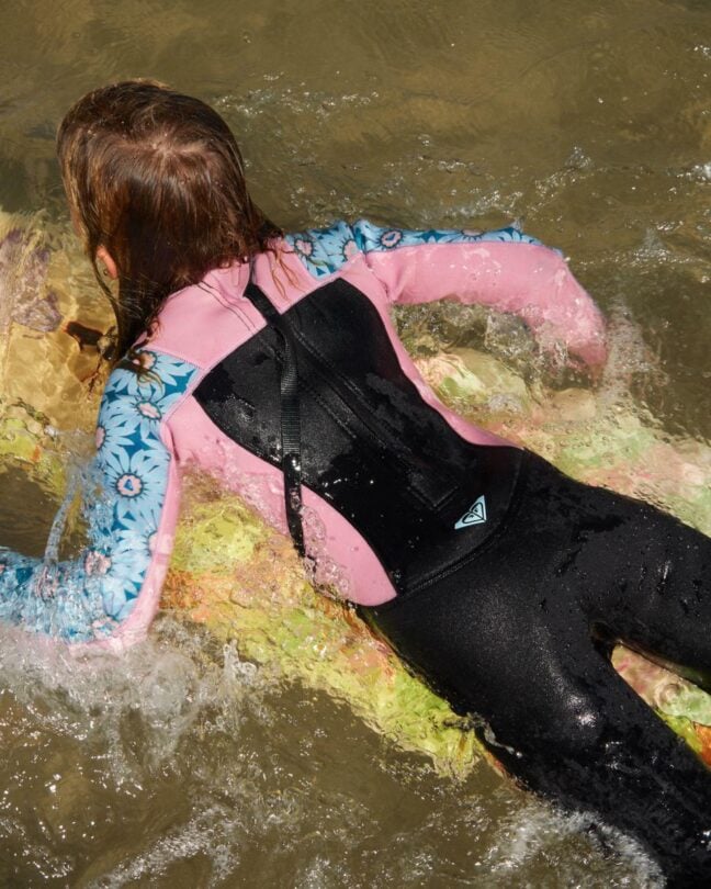 Roxy 3/2mm Prologue - Back Zip Wetsuit For Girls Crystal Teal Sol Flo. Roxy Steamers in Girls Steamers & Girls Wetsuits. Code: ERLW103010
