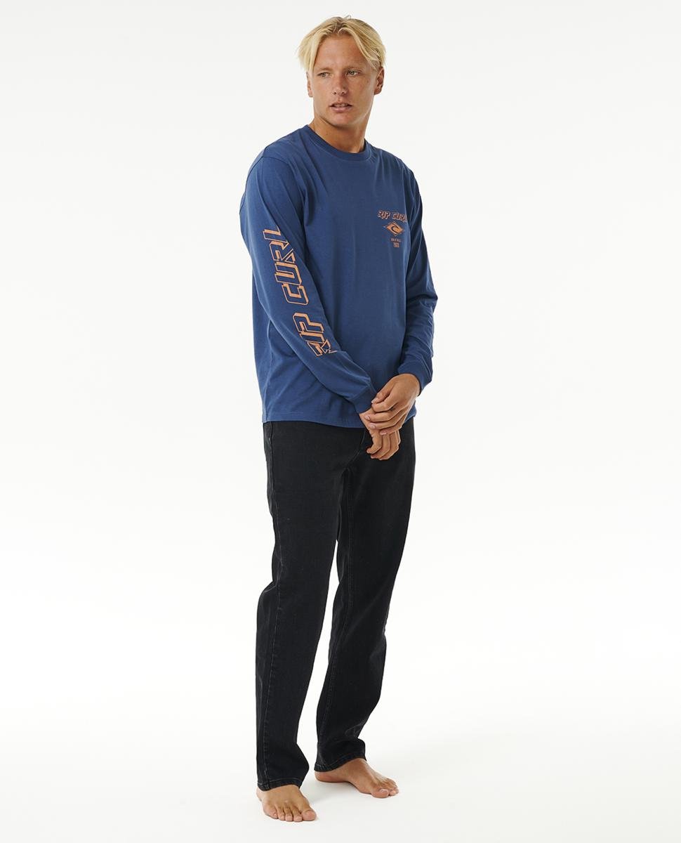 Rip Curl Fade Out Icon L/s Tee Washed Navy. Rip Curl Tees - Long Sleeve in Mens Tees - Long Sleeve & Mens T-shirts & Singlets. Code: 0BQMTE