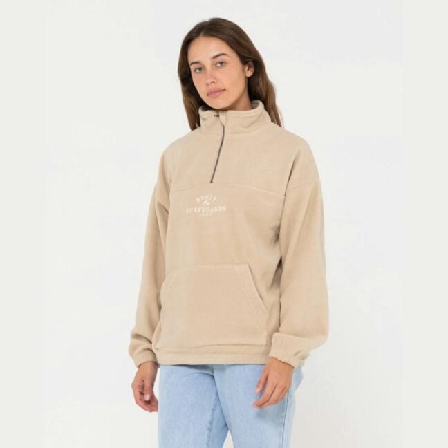 Rusty Central Division Crew Polarfleece Light Khaki. Rusty Knitwears in Womens Knitwears & Womens Jackets, Jumpers & Knits. Code: FTL0824