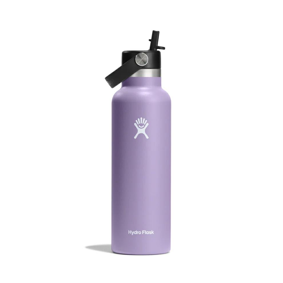 Hydro Flask 21 oz グラデーションパープル Hydro Flask Hydro 21OZ Standard Mouth With Flex Straw Cap BLACK