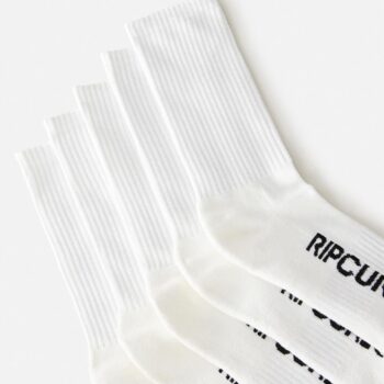 Rip Curl School Crew Sock - 5 Pack White. Rip Curl Socks, Underwear, Pyjamas in Mens Socks, Underwear, Pyjamas & Mens Footwear. Code: 00IMSO