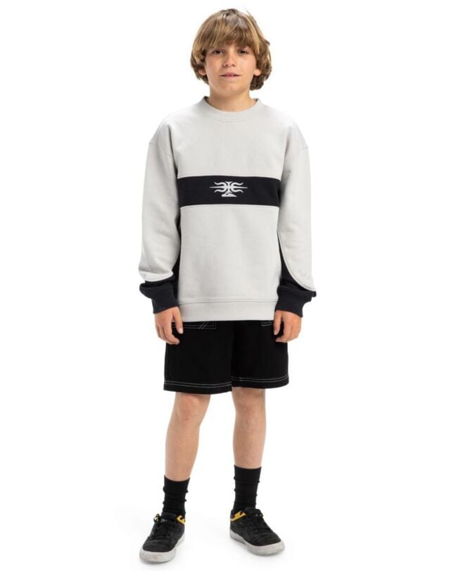 Quiksilver Mercury Devil - Pullover Sweatshirt For Boys 8 - 16 Lunar Rock. Quiksilver Sweats in Boys Sweats & Boys Jackets, Jumpers & Knits. Code: EQBFT03936