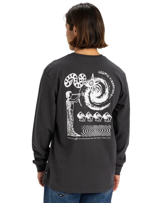 Quiksilver Cosmic Vibe Ls Tarmac. Quiksilver Tees - Long Sleeve in Mens Tees - Long Sleeve & Mens T-shirts & Singlets. Code: UQYZT05523