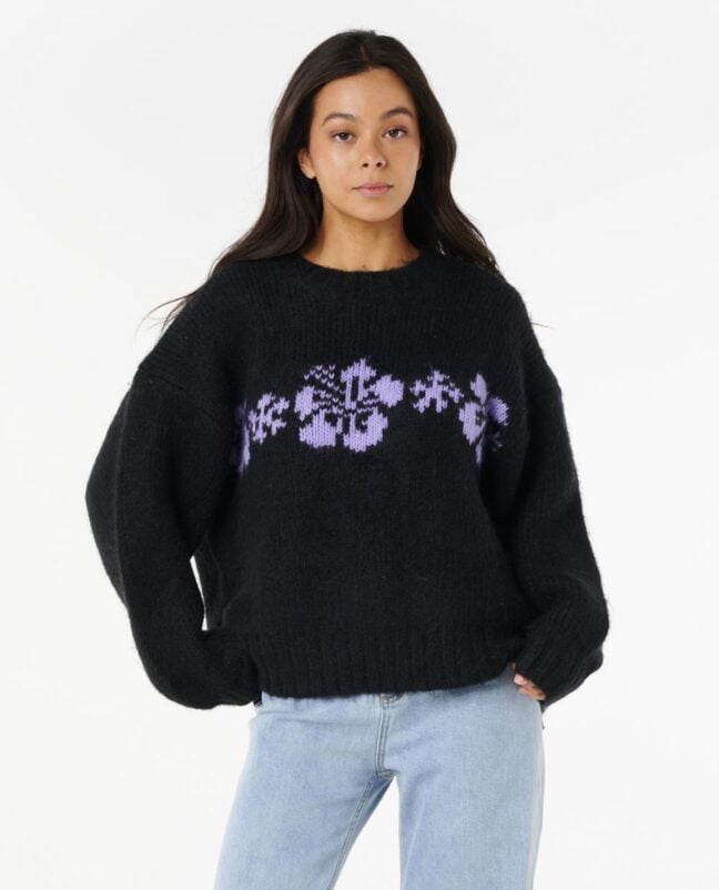 Rip Curl Cala Nights Hibiscus Knit Black. Rip Curl Knitwears in Womens Knitwears & Womens Jackets, Jumpers & Knits. Code: 02RWKN