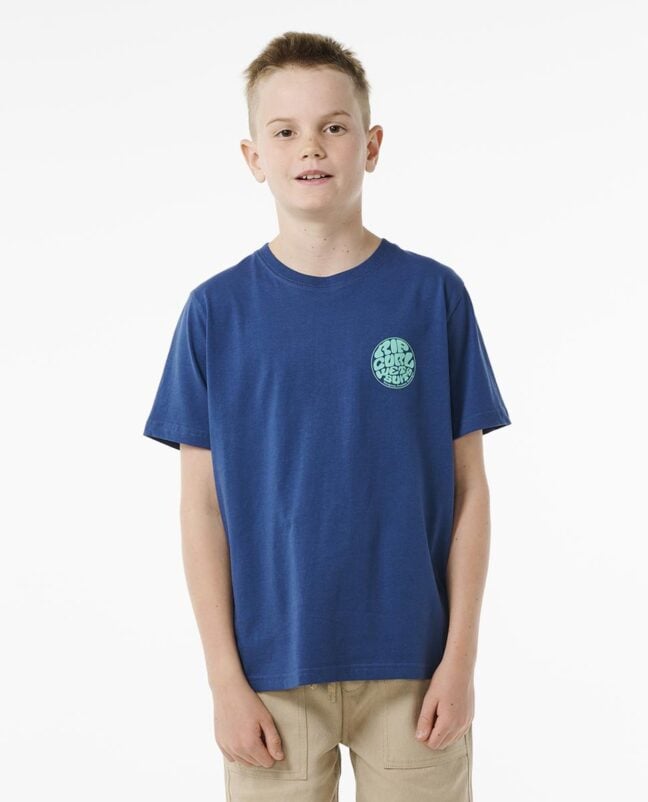 Rip Curl Wetsuit Icon Tee - Kids (8-16 Years) Vintage Navy. Rip Curl Tees in Boys Tees & Boys T-shirts & Singlets. Code: 049BTE