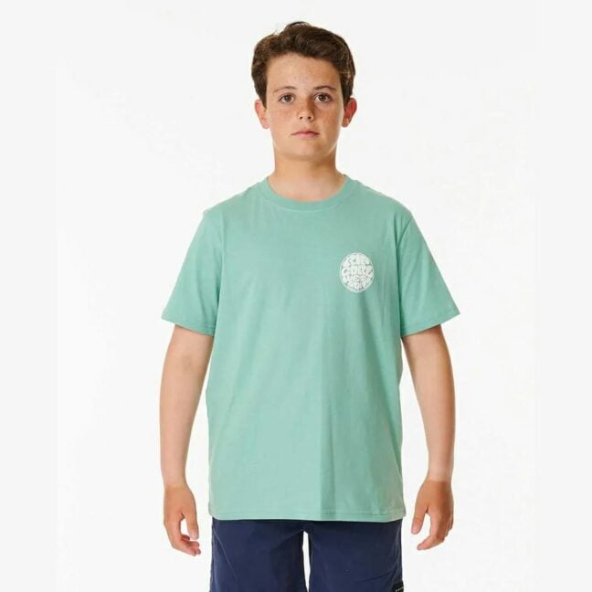 Rip Curl Wetsuit Icon Tee - Kids (8-16 Years) Dusty Green. Rip Curl Tees in Boys Tees & Boys T-shirts & Singlets. Code: 049BTE