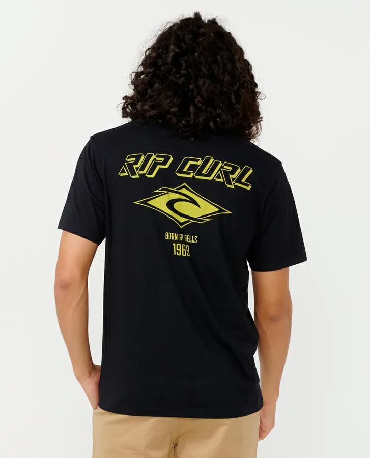 Rip Curl Fade Out Icon Tee Black/lime. Rip Curl Tees in Mens Tees & Mens T-shirts & Singlets. Code: 0CAMTE