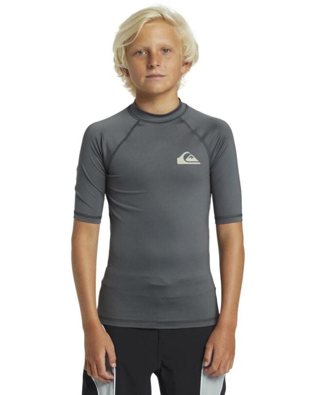 Quiksilver Everyday - Short Sleeves Upf 50 Surf T-shirt For Boys 8 - 16 Iron Gate. Quiksilver Rashvests in Boys Rashvests & Boys Wetsuits. Code: AQBWR03063