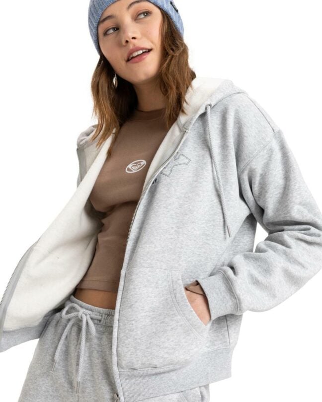 Roxy Perfect Place Zip Brushed Heritage Heather. Roxy Sweats in Womens Sweats & Womens Jackets, Jumpers & Knits. Code: ERJFT04960