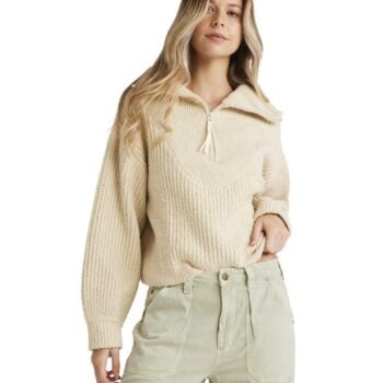 Billabong Zippy Loo Sweater White Sand. Billabong Sweats in Womens Sweats & Womens Jackets, Jumpers & Knits. Code: UBJSW00147