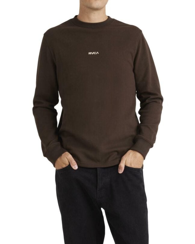 Rvca Union Waffle Ls Chocolate. Rvca Sweats in Mens Sweats & Mens Jackets, Jumpers & Knits. Code: UVYSW00117