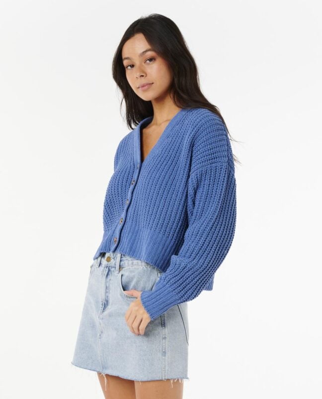 Rip Curl Neon Isles Cardigan Blue Grey. Rip Curl Knitwears in Womens Knitwears & Womens Jackets, Jumpers & Knits. Code: 02TWKN