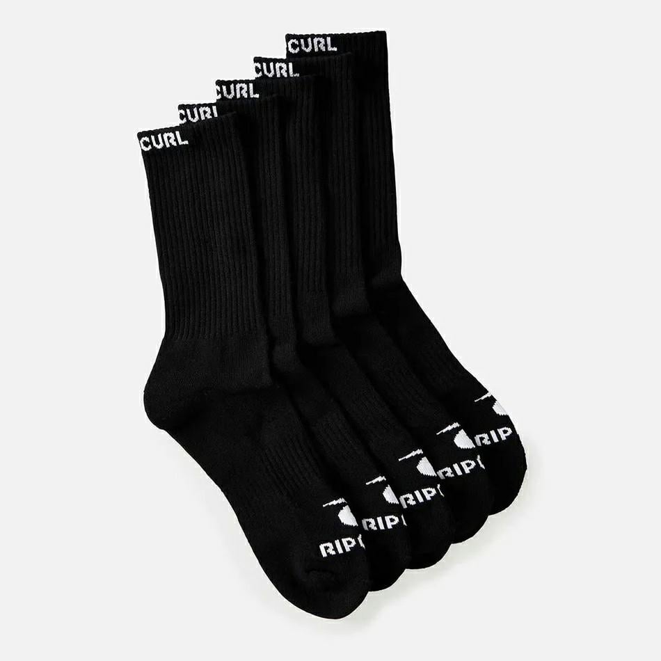 Rip Curl Men`s Brand Crew Sock - 5 Pack Black. Rip Curl Socks, Underwear, Pyjamas in Mens Socks, Underwear, Pyjamas & Mens Footwear. Code: 007MSO