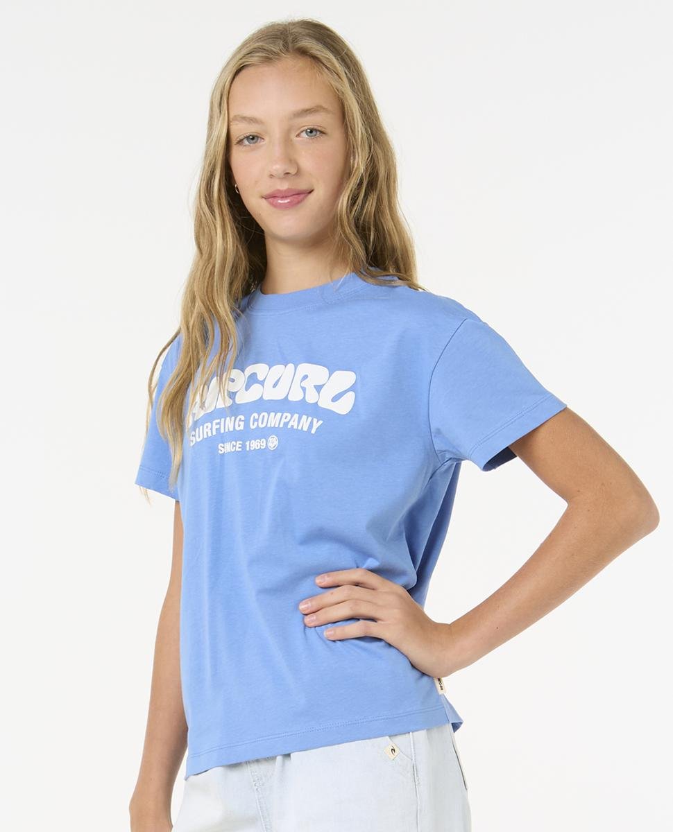 Rip Curl Surf Puff Relaxed Tee - Girls (8-14 Years) Blue. Rip Curl Tees in Girls Tees & Girls T-shirts & Singlets. Code: 03EGTE