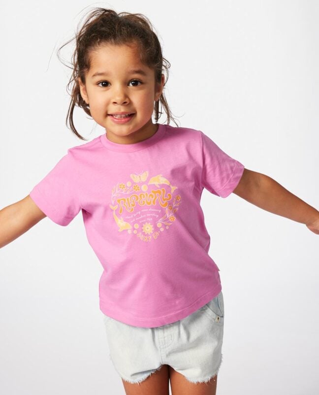 Rip Curl Rainbow Logo/desto Tee-gi Bright Pink. Rip Curl Tees in Toddlers Tees & Toddlers T-shirts & Singlets. Code: 049JTE