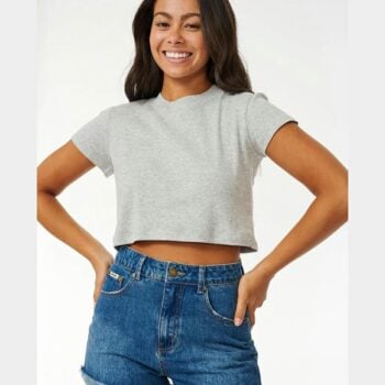 Rip Curl Classic Ribbed Tee Grey Marle. Rip Curl Tees in Womens Tees & Womens T-shirts & Singlets. Code: 08AWTE