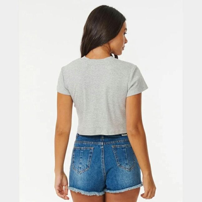 Rip Curl Classic Ribbed Tee Grey Marle. Rip Curl Tees in Womens Tees & Womens T-shirts & Singlets. Code: 08AWTE