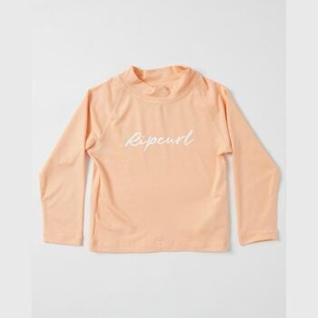 Rip Curl Long Sleeve Script Rash Vest -girls (8 - 16 Years) Peach. Rip Curl Rashvests in Girls Rashvests & Girls Wetsuits. Code: 11BGRV