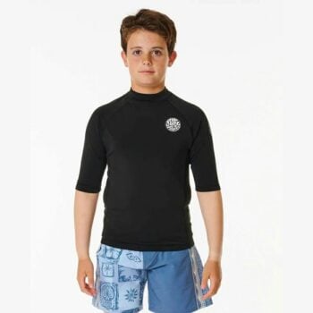 Rip Curl Icons Uv Brushed Short Sleeve Rash Vest - Boys (8-16 Years) Black. Rip Curl Rashvests in Boys Rashvests & Boys Wetsuits. Code: 11ZBRV
