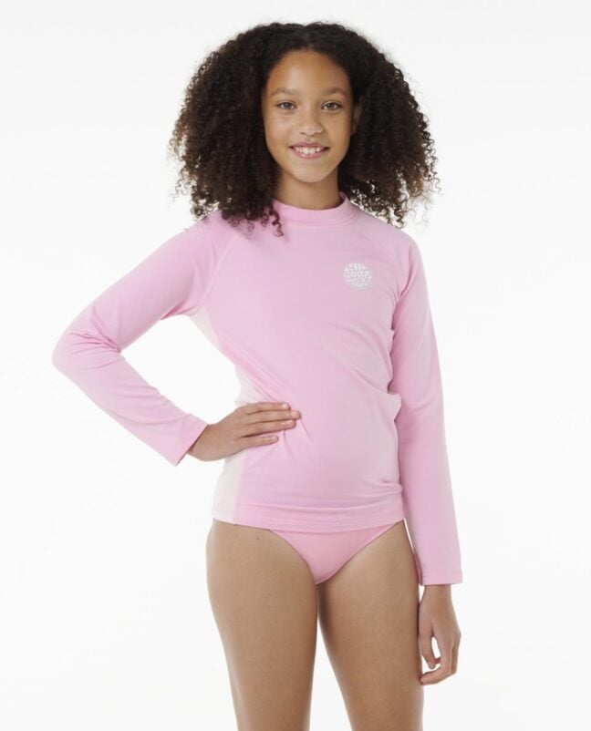 Rip Curl Icon Uv Brushed L/s- Girl Bright Pink. Rip Curl Rashvests in Girls Rashvests & Girls Wetsuits. Code: 12AGRV